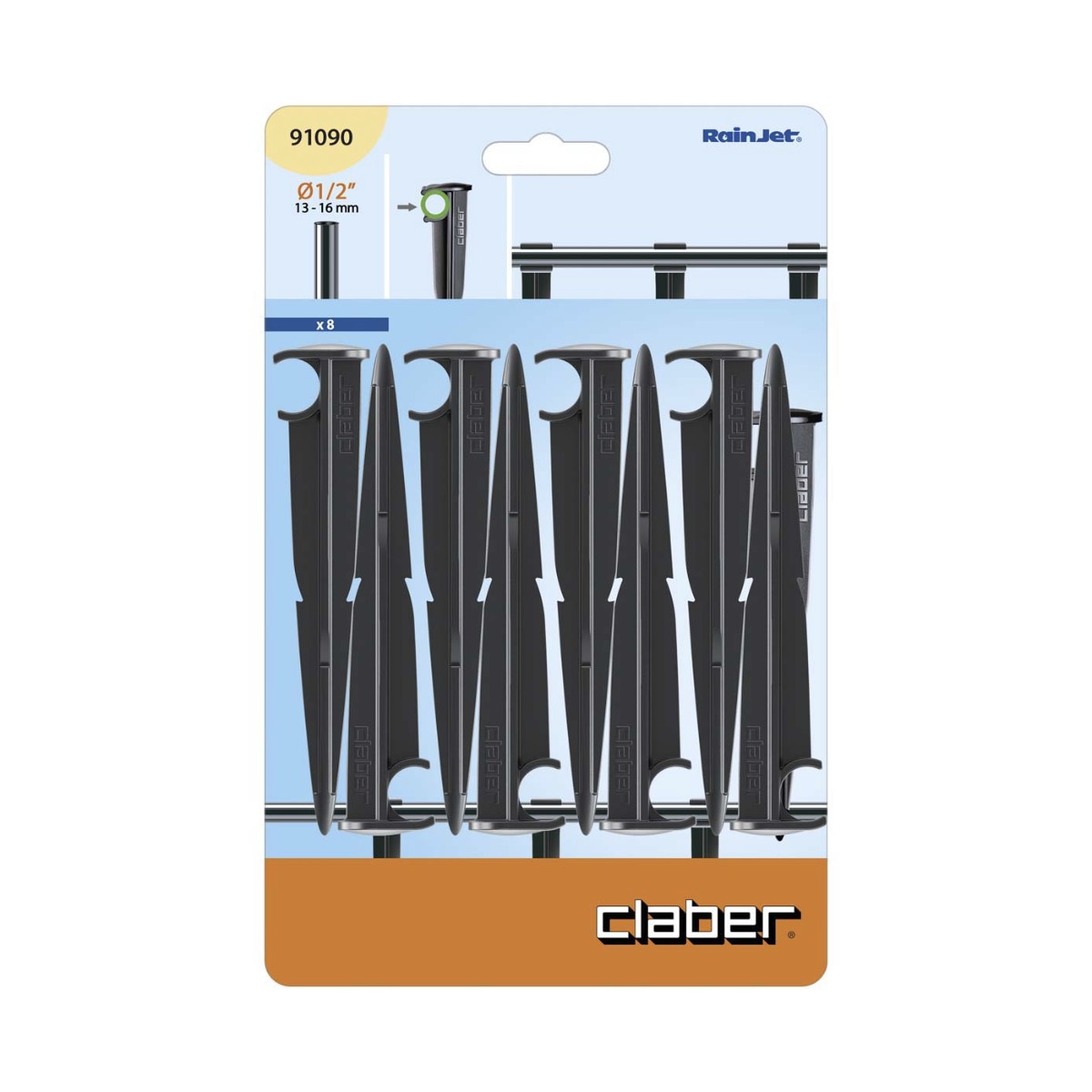 Claber 91090 1/2-Inch Support Stakes