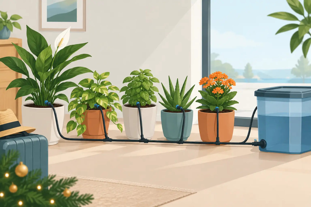 Set Up a Holiday Watering System for Plants