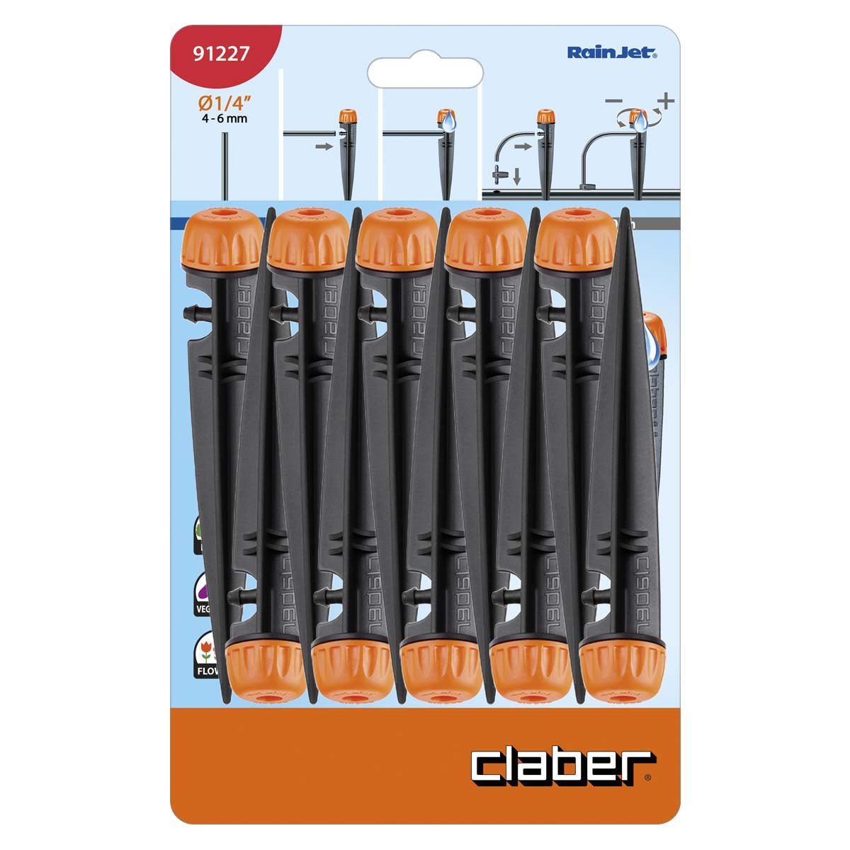Claber 91227 Stake Mounted Adjustable Drippers