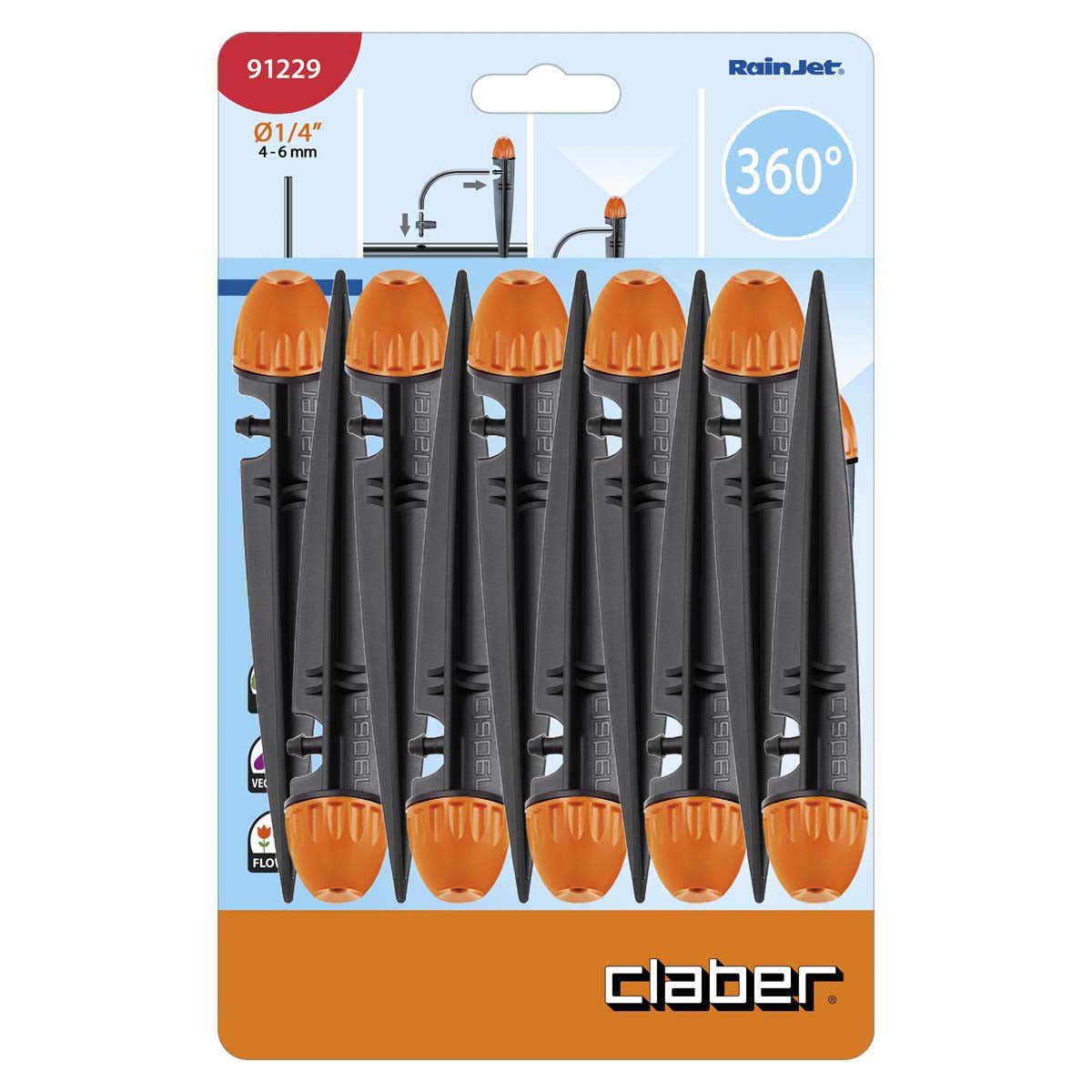 Claber 91229 Stake Mounted Micro Mist Sprayers