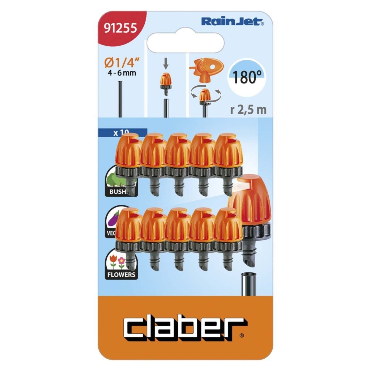 Claber 91255 180º Micro Sprinklers