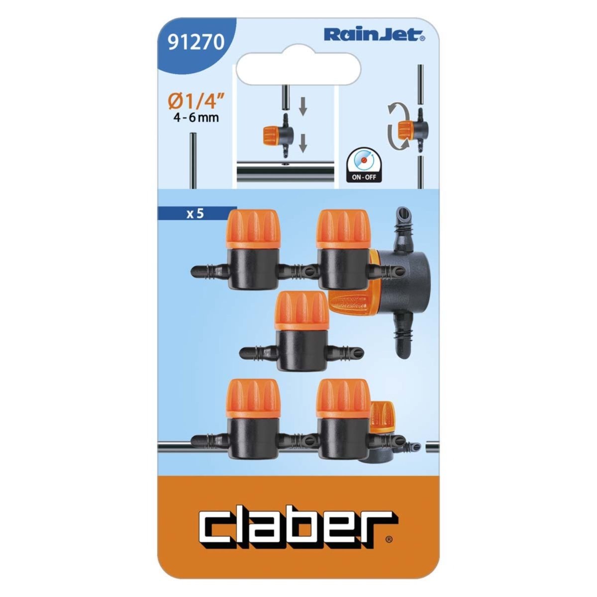 Claber 91270 Drip Tube Shut-Off Valves