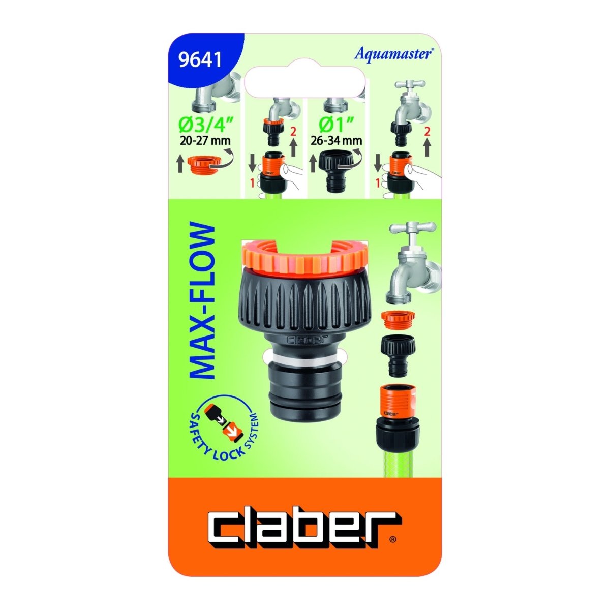 Claber 9641 Max Flow Tap Connector