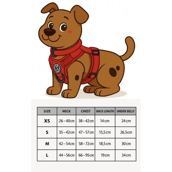 Fell Dog Helvellyn Dog Harness Red