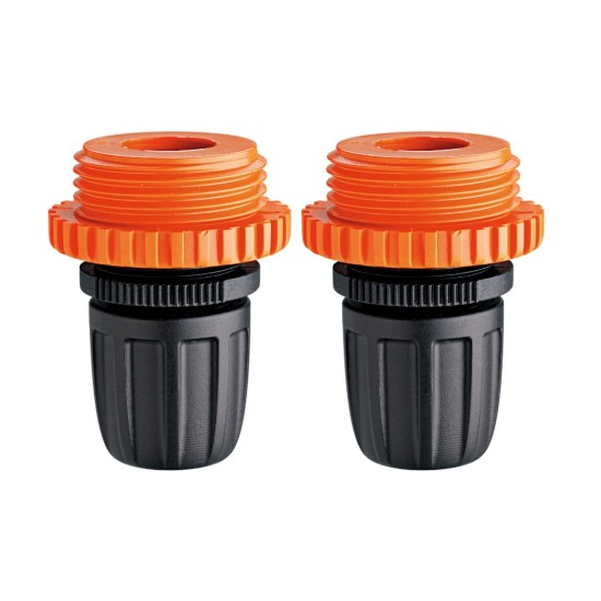 Claber 91015 Threaded Hose Pipe Connector x 2