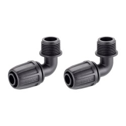 Claber 91019 1/2" Threaded Elbow | Pack of 2 Claber 91019 1/2" Threaded Elbow | Pack of 2