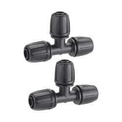 Claber 91029 Tee Hose Pipe Connector | Pack of 2 Claber 91029 Tee Hose Pipe Connector | Pack of 2