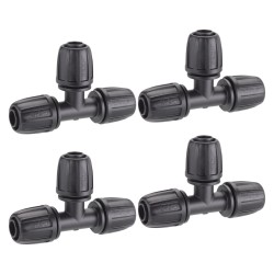 Claber 91029 Tee Hose Pipe Connector | Pack of Four Claber 91029 Tee Hose Pipe Connector | Pack of Four
