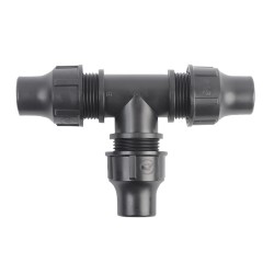 3-Way Tee 1/2-Inch Threaded Nut Lock Irrigation Connector. Pack of 2 3-Way Tee 1/2-Inch Threaded Nut Lock Irrigation Connector. Pack of 2