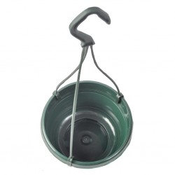 Pine Green Liliane Small Hanging Pots With Non-Detachable Drip Trays x 10