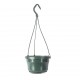 Pine Green Liliane Small Hanging Pots With Non-Detachable Drip Trays x 10