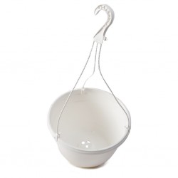 White Teku 27 cm Hanging Pots x 10