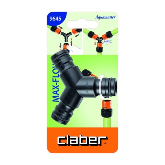 Claber 9645 3-Way Max-Flow Connector