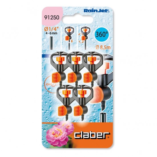 Claber 91250 Adjustable Micro Sprinklers 360 degrees