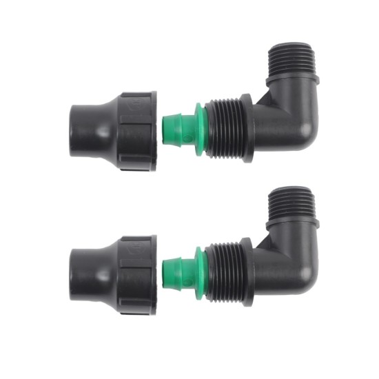 Pop-Up Sprinkler Connector Threaded Nut Lock Fitting | Pack of 2