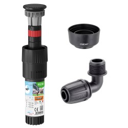 Claber 90210 360° Sprinkler Bundle, Elbow Connector & Collar Guard