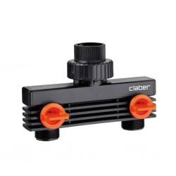 Claber 91589 2-Way Tap Connector Claber 91589 2-Way Tap Connector