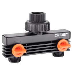 Claber 8423 Aquauno Select Water Timer & 8590 2-Way Tap Connector Claber 8423 Aquauno Select Water Timer & 8590 2-Way Tap Connector
